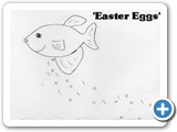 Easter Eggs - A fish laying eggs on Easter Day.